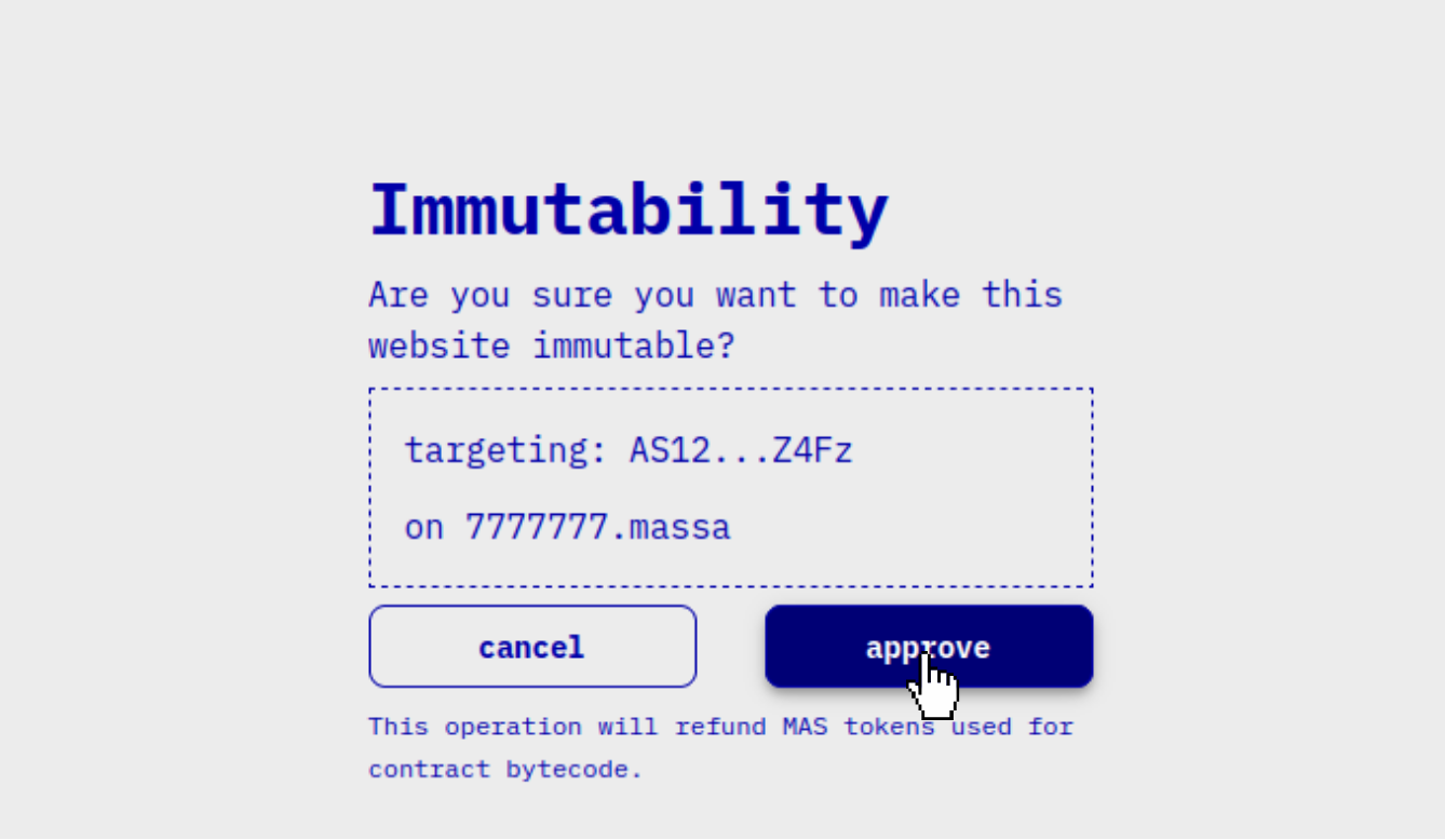 approve immutable
